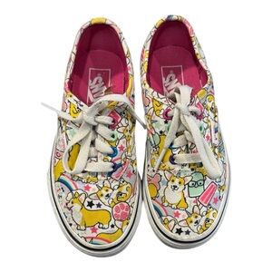Vans Multicolor Uni-Corgi Rainbow Pattern low top Sneakers Size 13